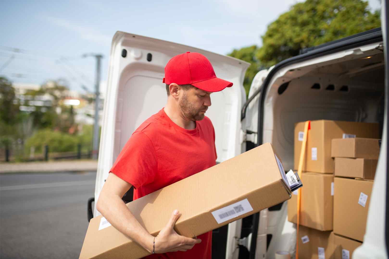 A man carrying a parcel