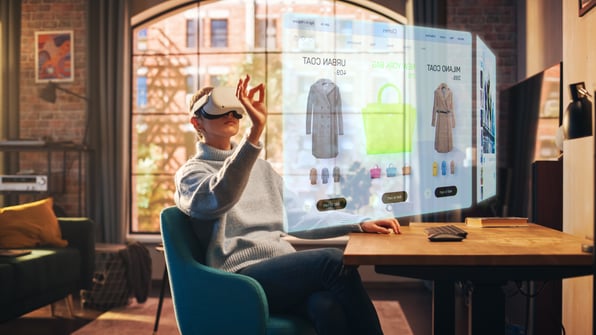 consumer engaging in metaverse ecommerce