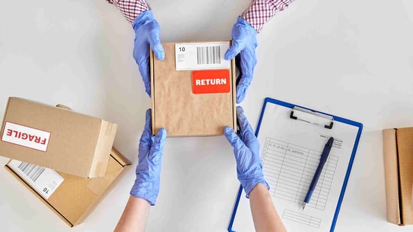 Customer Making Return of Parcel or Purchase