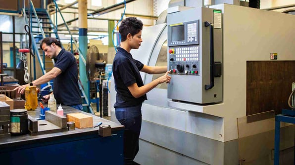 employees working in manufacturing factory