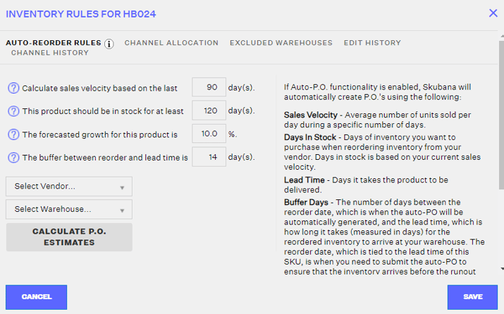 OM_Inventory Rules