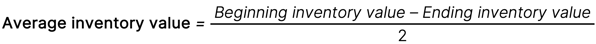 average inventory value formula