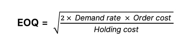 economic order quantity (EOQ) formula