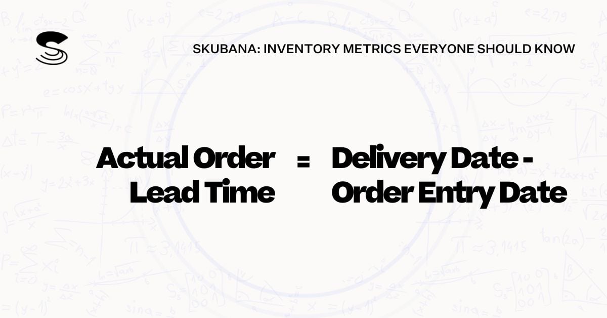 Actual Order Lead Time