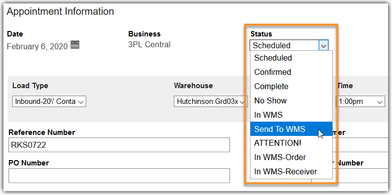 Extensiv SmartDock Appointment Window Setup