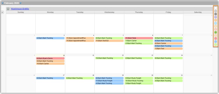 Extensiv SmartDock Appointment Calendar
