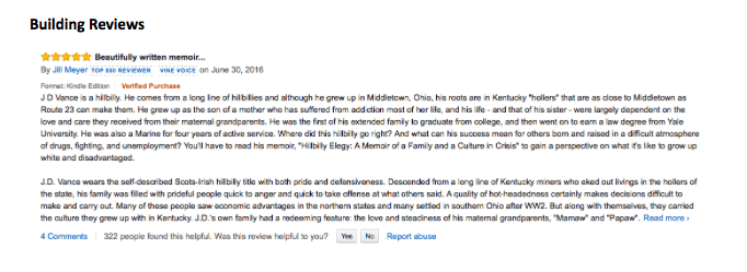 Amazon review