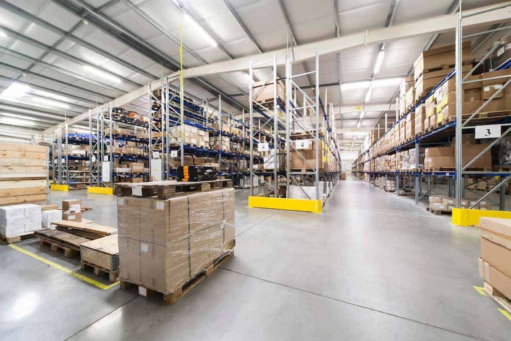 inventory tracking system inside or large warehouse