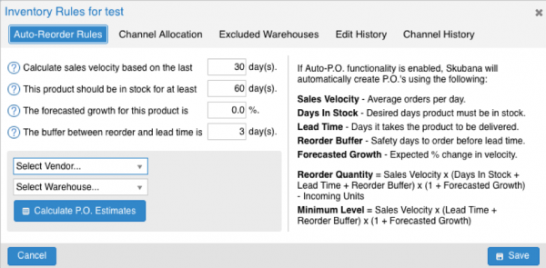 skubana auto purchase order