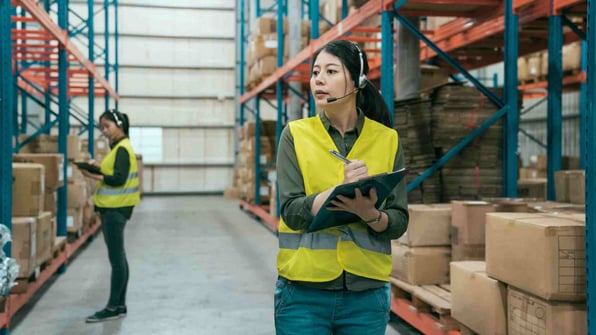 Warehouse Staff Doing an Inventory