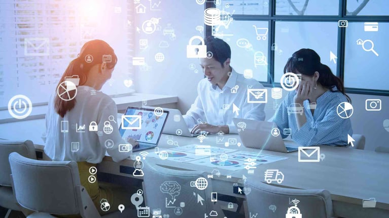business and technology concept