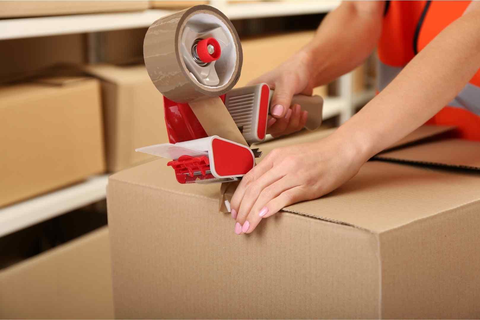 packing box in the warehouse