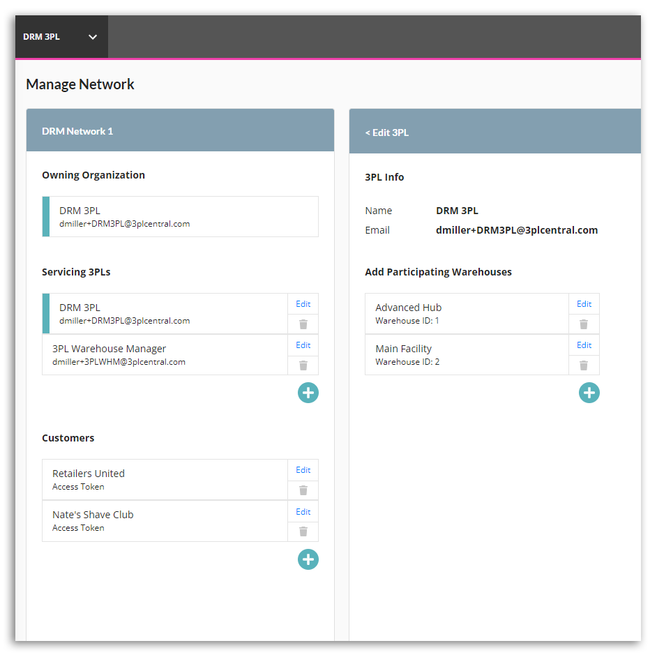 Network Manager Manage Network Detail